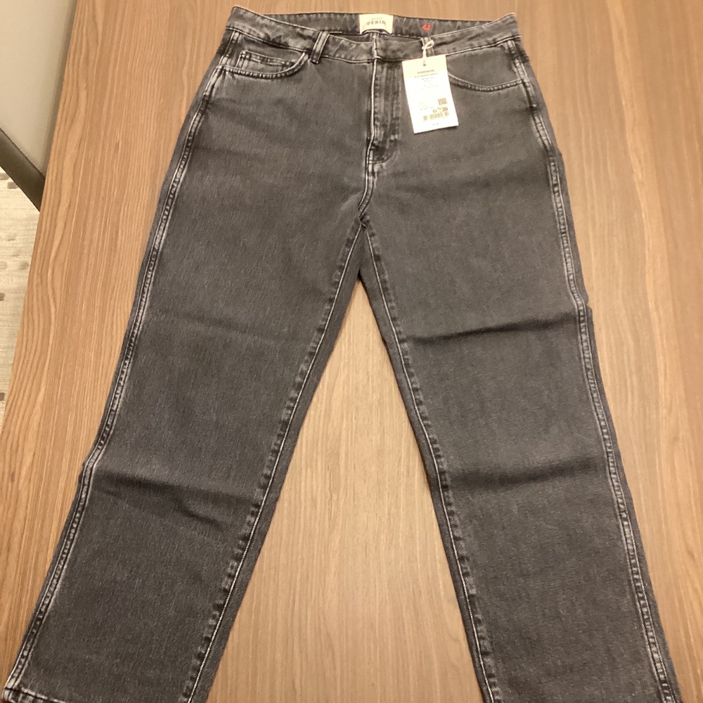 Sezane L'iconique Droit Trousers Grey - Size 10
